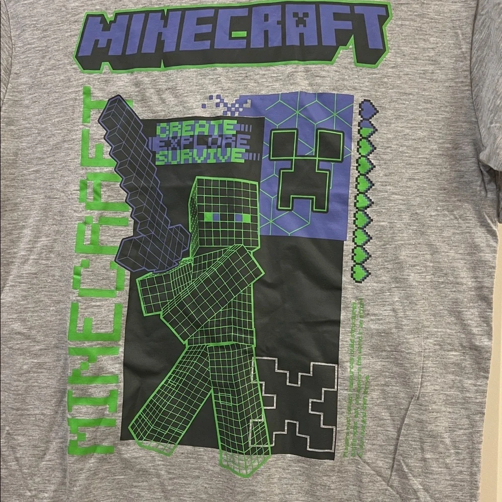 MAD Engine Gray Minecraft Graphic Tee